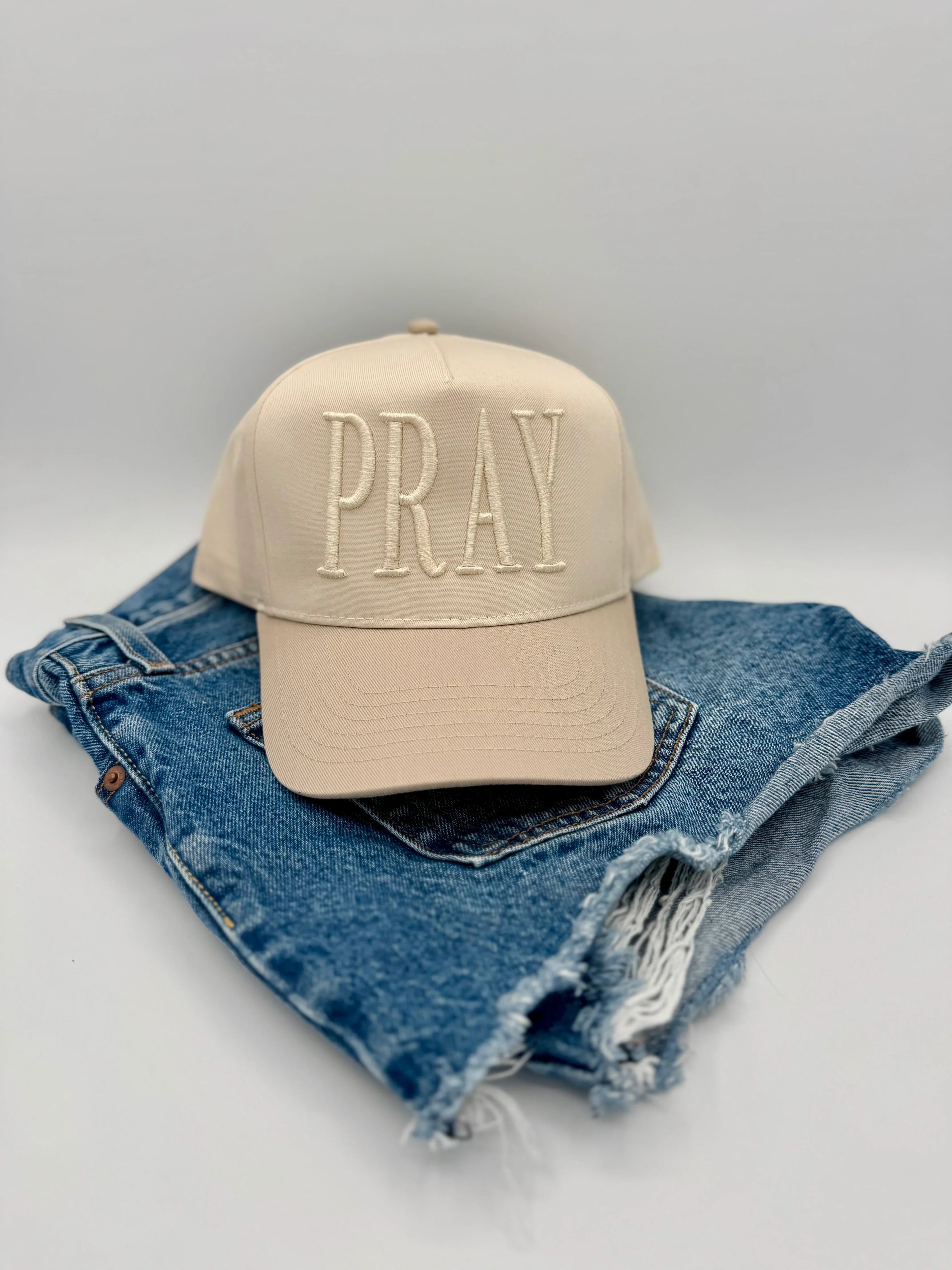 Puff Embroidered PRAY Hat