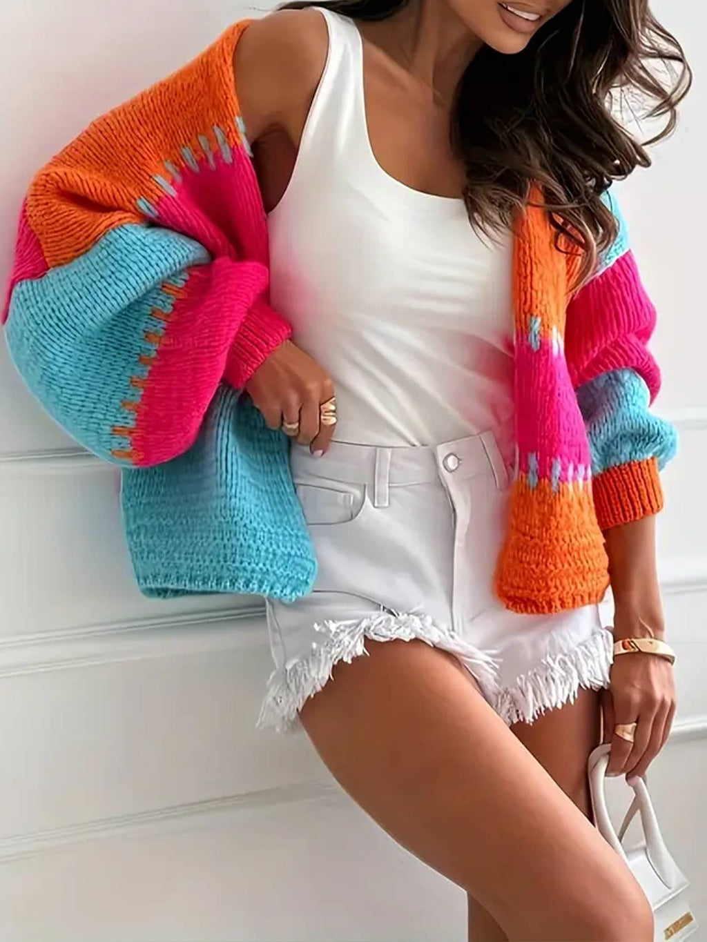 Spring Vibes Lantern Sleeve Cardigan