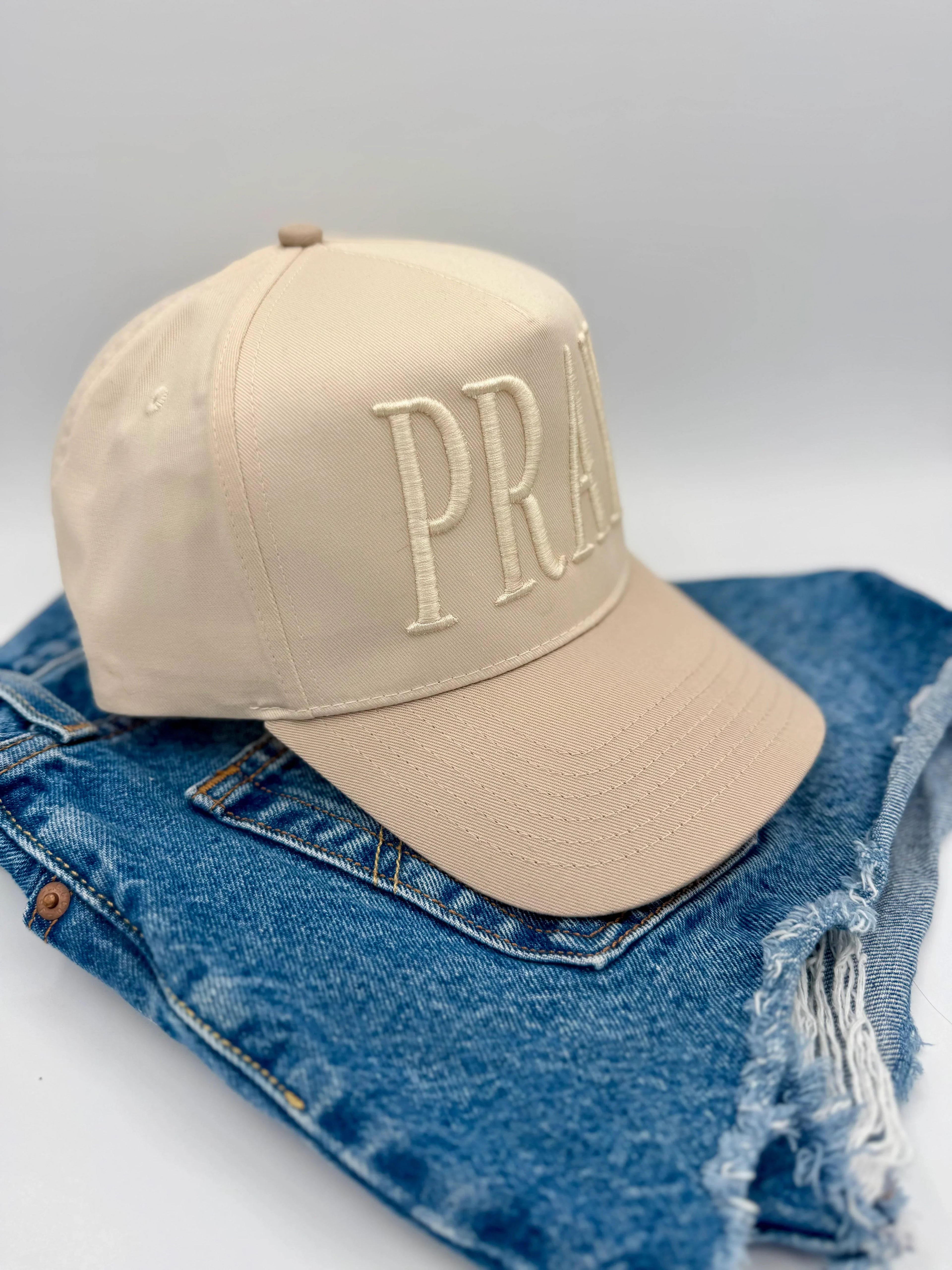 Puff Embroidered PRAY Hat