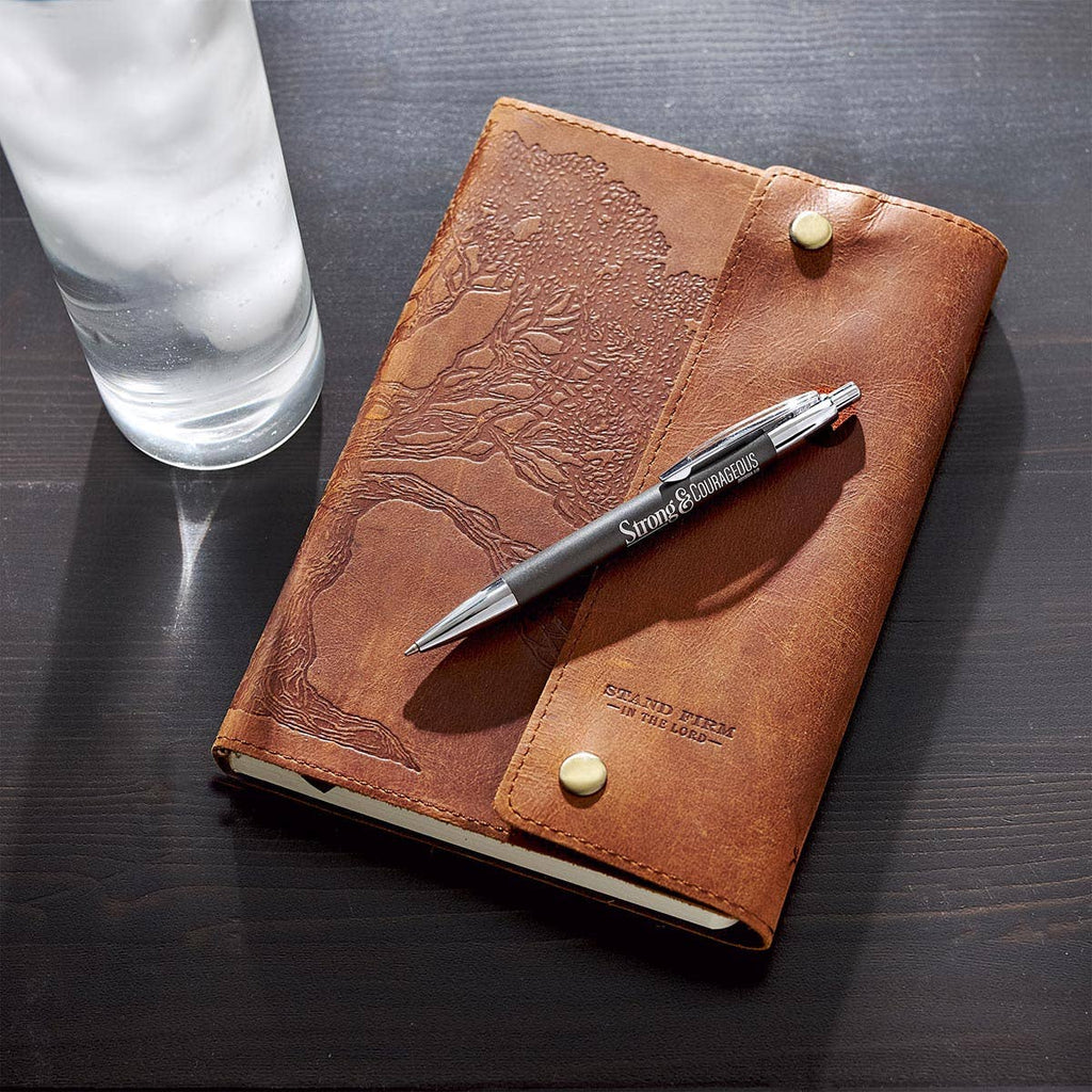 Pen in Gift Box Gray Strong & Courageous Josh. 1:9