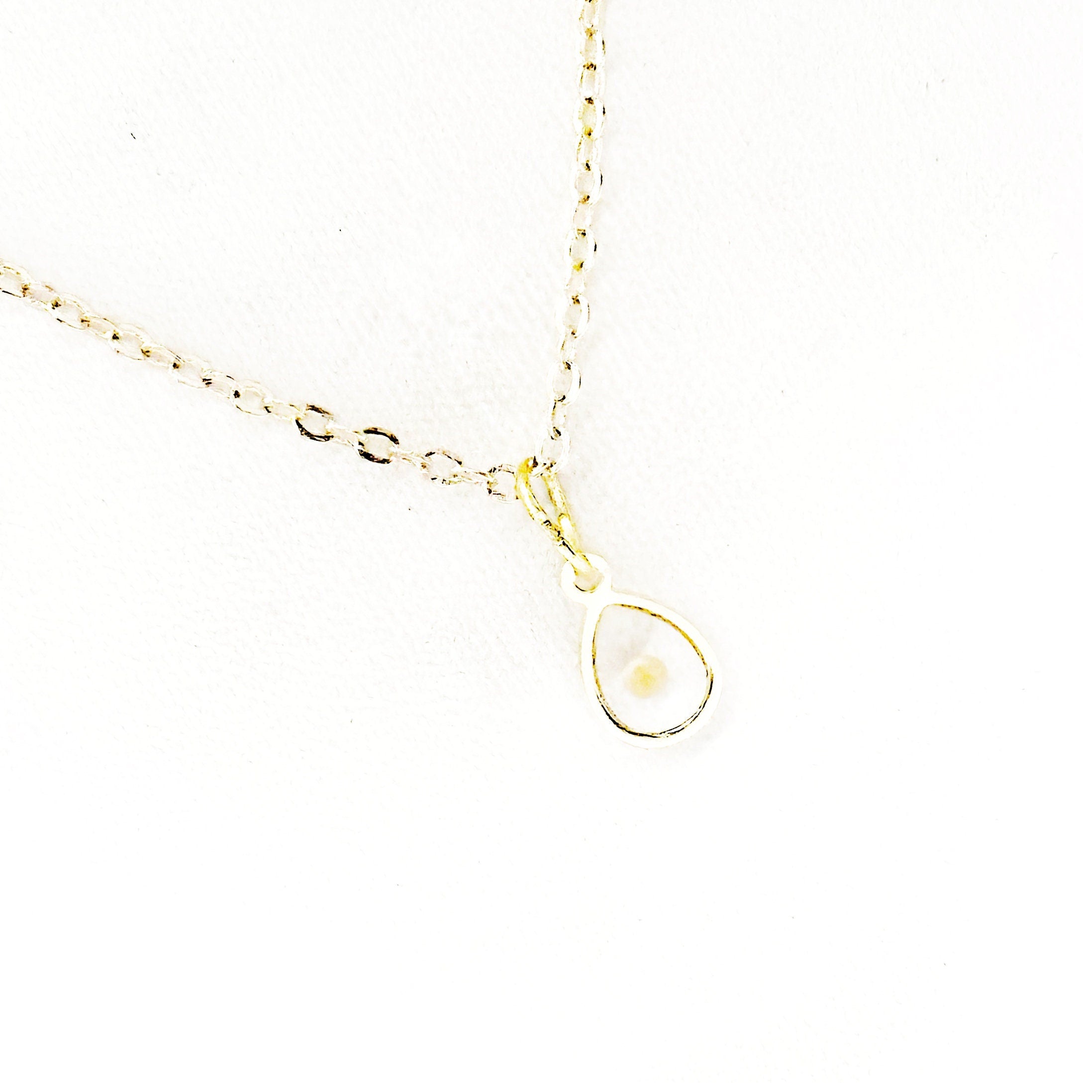 Mustard Seed Faith Teardrop Charm Necklace