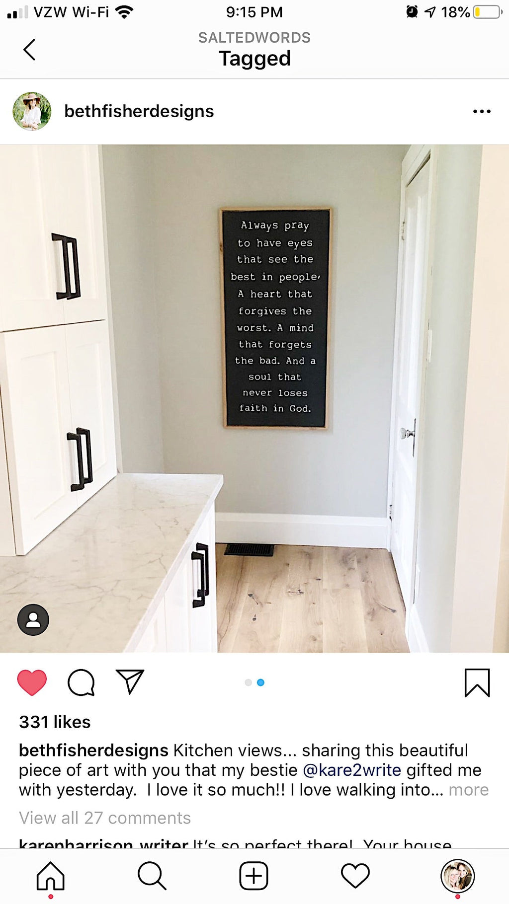 Always Pray Framed Wood Wall Art